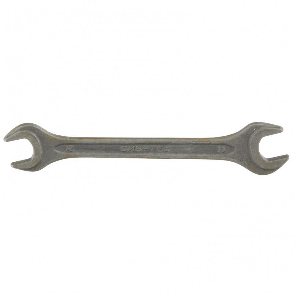 Ключ рожковый, 12 х 13 мм, CrV, фосфатированный, ГОСТ 2839 Сибртех Ключи рожковые фото, изображение