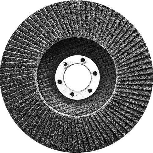Круг лепестковый торцевой, конический, Р 60, 150 х 22.2 мм Сибртех Круги лепестковые торцевые фото, изображение