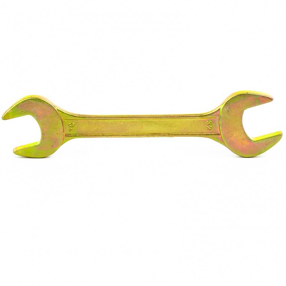 Ключ рожковый, 30 х 32 мм, желтый цинк Сибртех Ключи рожковые фото, изображение