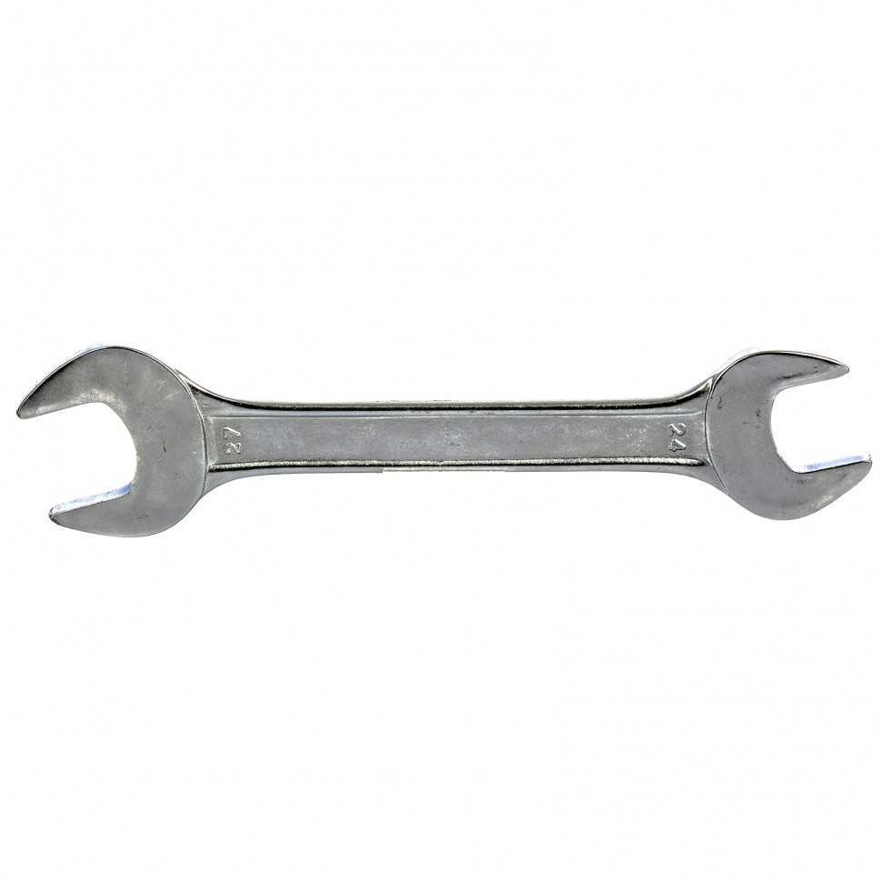 Ключ рожковый, 24 х 27 мм, хромированный Sparta Ключи рожковые фото, изображение