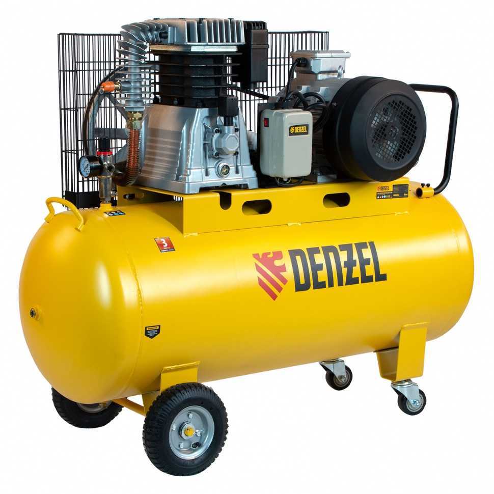 Компрессор воздушный, ременный привод BCI5500-T/200, 5.5 кВт, 200 литров, 850 л/мин Denzel Компрессоры фото, изображение