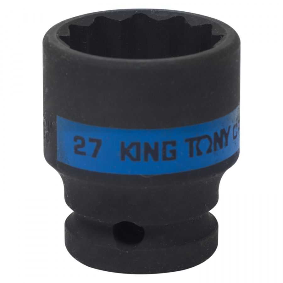 Головка торцевая ударная двенадцатигранная 1/2", 27 мм KING TONY 453027M Торцевые головки ударные фото, изображение