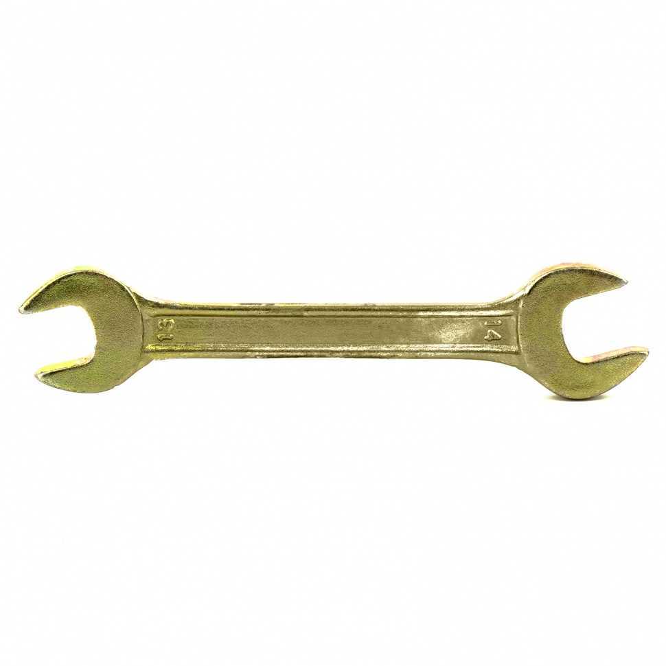 Ключ рожковый, 13 х 14 мм, желтый цинк Сибртех Ключи рожковые фото, изображение