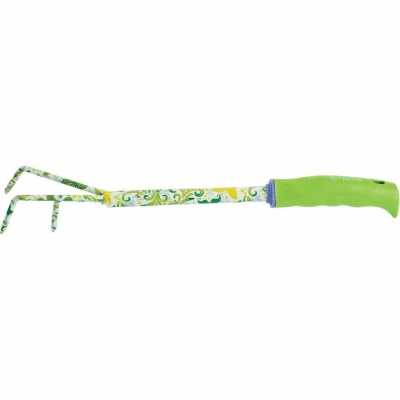 Рыхлитель 3 - зубый, 60 х 415 мм, стальной, пластиковая рукоятка, Flower Green, Palisad Серия Flower green фото, изображение