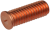 Резьбовая приварная шпилька омедненная сталь М4 х 40 (1000шт) Материалы для Конденсаторных установок фото, изображение