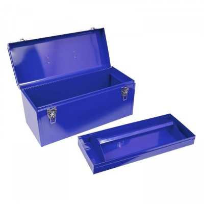 Ящик инструментальный, синий МАСТАК 512-01510B Ящики для инструмента металлические фото, изображение