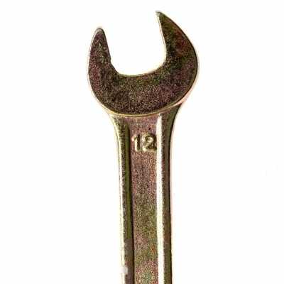 Ключ рожковый, 12 х 13 мм, желтый цинк Сибртех Ключи рожковые фото, изображение