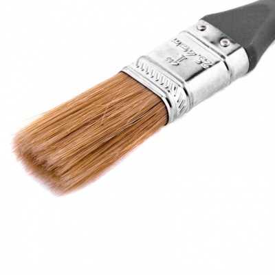 Кисть плоская "Евро" 1", натуральная щетина, пластмассовая ручка MTX Кисти плоские фото, изображение